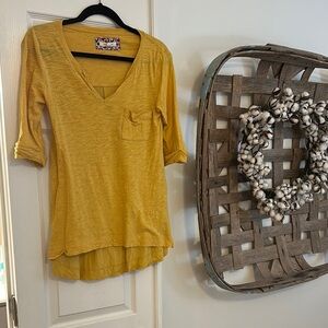 Anthropologie Pure + Good Mustard Top